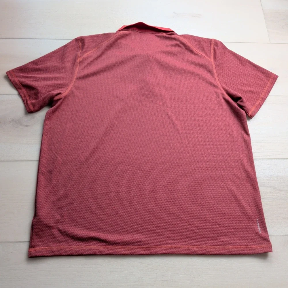 The North Face Horizon Flashdry Polo Shirt Mens XXL Red Short Sleeve Hiking